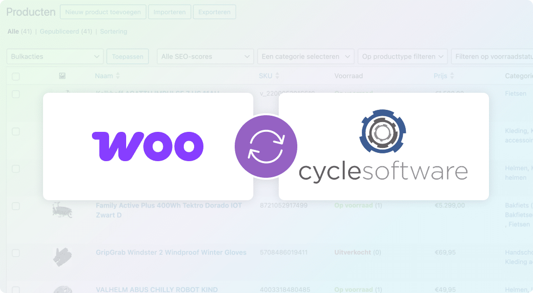 Plugin WooCommerce WordPress Cyclesoftware koppeling